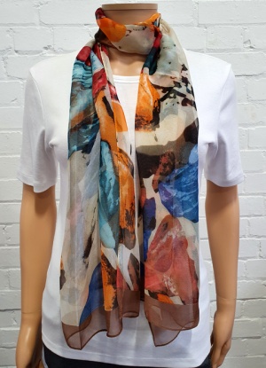 Scarf In Abstract Print